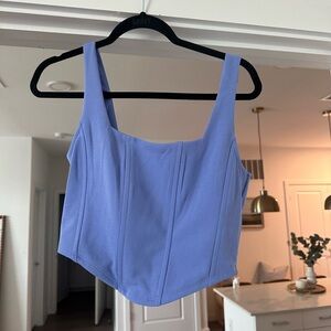 Periwinkle Blue Fitted Corset Top